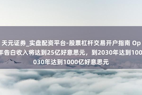 天元证券_实盘配资平台-股票杠杆交易开户指南 OpenAI瞻望本年告白收入将达到25亿好意思元，到2030年达到1000亿好意思元